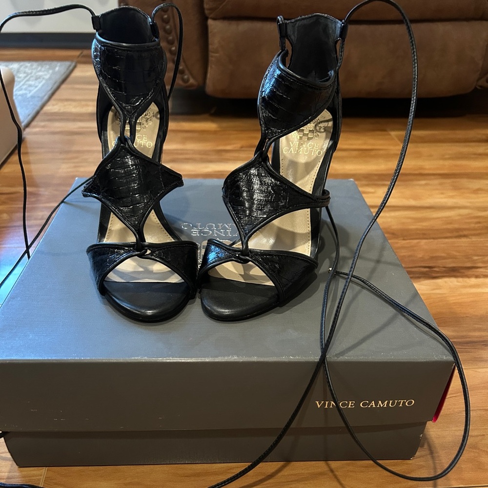 Vince Camuto Strappy Black Heels